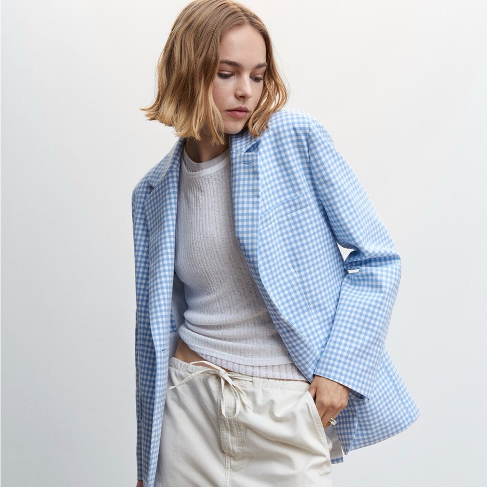 Mango Gingham Blazer - Picture 3 of 14